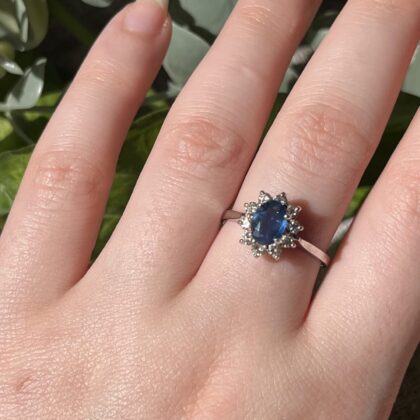 diamond sapphire marquise ring
